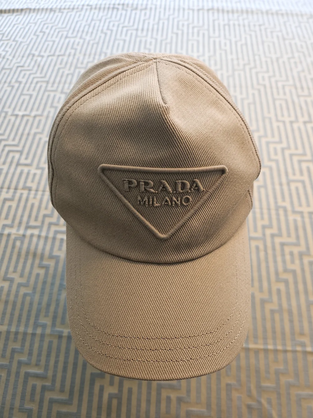 Prada Milano Beige Baseball Cap